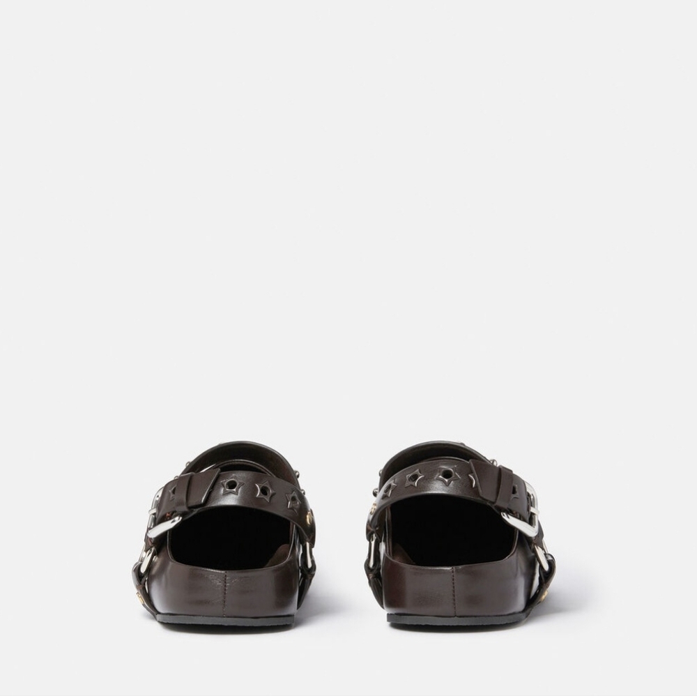 SOLD!!! Stella McCartney Elyse Studded Clogs - Coffee Brown - Picture 4 of 5